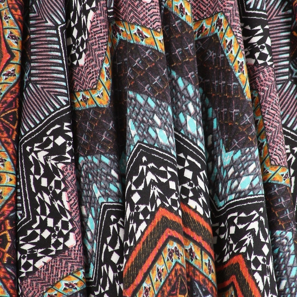 Brown Chevron Printed Dress - Picture 5 of 5